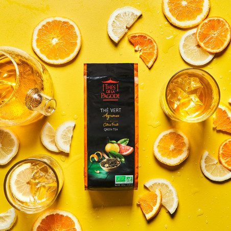 Grüntee Mit Zitrusfrüchten