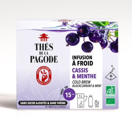 Infusion glacée à la menthe et au cassis