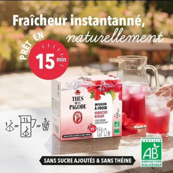 Infusion à froid au Bissap