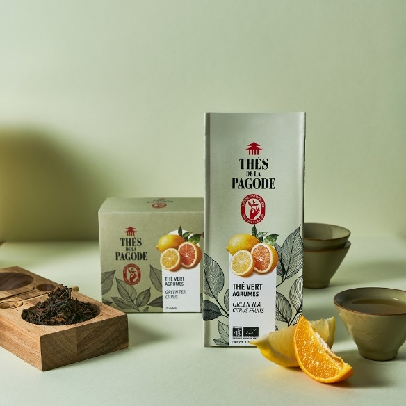 Fresh, zesty notes, a subtle green tea... Thes de la Pagode