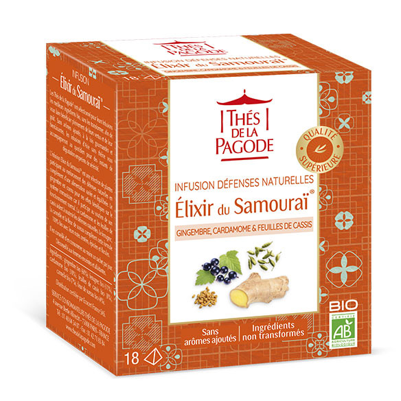 Elixir du Samouraï - Infusion bio immunité - Visuel du pack 18 sachets