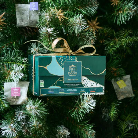 Coffret cadeau de thés bio et infusion bio - Thés de la Pagode - Cadeau gourmand à glisser sous le sapin de Noël