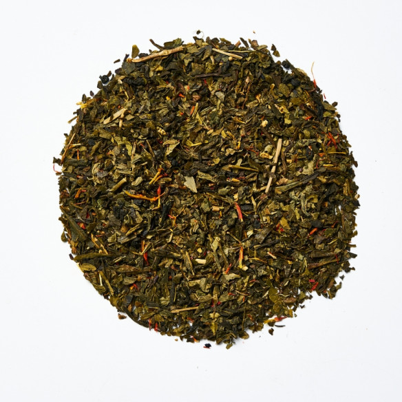 Thé vert cerise givrée bio - Visuel du blend