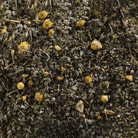 Relaxaé : thé vert bio anti-stress (visuel du blend)