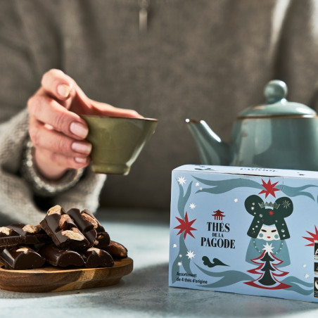 4 boites découverte de 4 thés d’origine bio