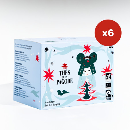 6 boites découverte de 4 thés d’origine bio