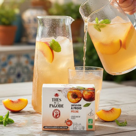 Infusion glacée à la pêche