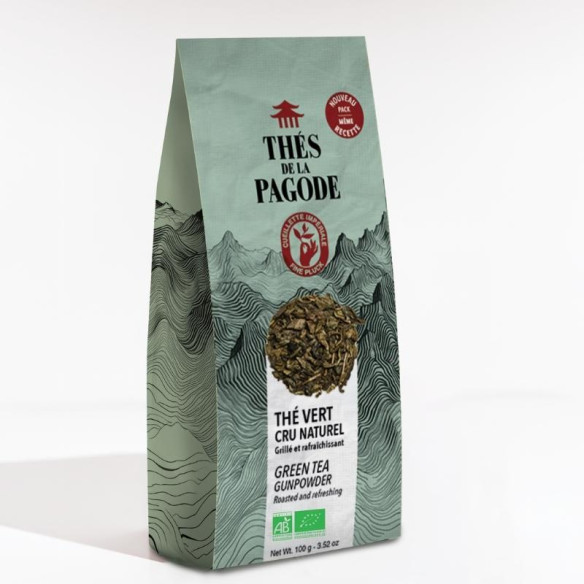 Thé vert bio Gunpowder, doux et pur