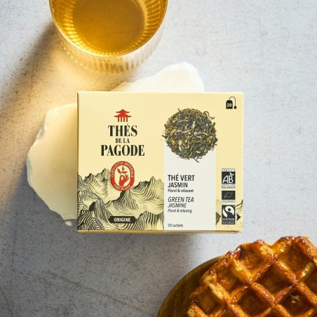 The vert jasmin boite 20 infusettes dégustation