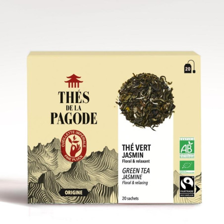 The vert jasmin boite 20 infusettes de côté