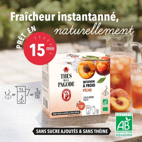 Infusion glacée à la pêche