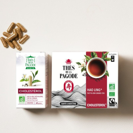 Pack cholestérol : thé et complément bio