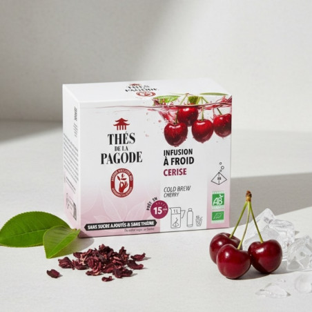 Infusion glacée à la cerise prête en 15 minutes - Thés de la Pagode - Innovation infusion à froid rapide