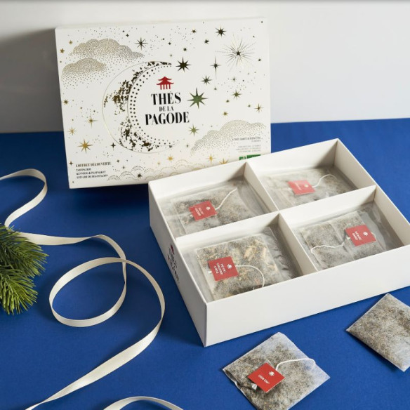 Coffret découverte Thés bien-être Evasion céleste  ouvert